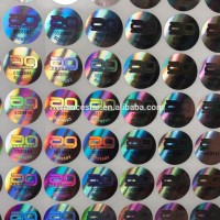 Custom 3d PET vinyl hologram stickers with serial numbers