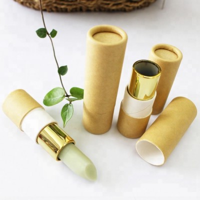 Custom mini eco packaging paper empty lip balm tube