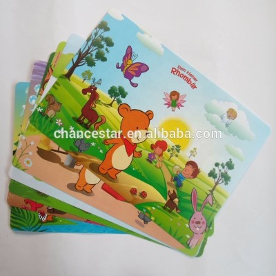 Custom recyclable plastic placemats for kids dining table