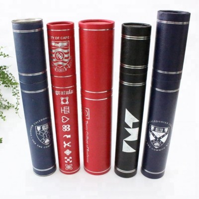 Custom printed paper cardboard diploma packaging certificate holder cylinder