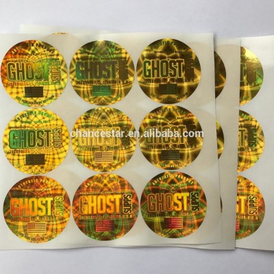 Custom large size 3D laser foil label authenticity hologram stickers